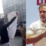 एआई समिट में कांग्रेस के शर्टलेस विरोध के बाद बीजेपी ने राहुल गांधी को काला झंडा दिखाया