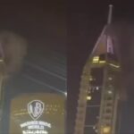 खाड़ी संकट: दुबई का मरीना टावर मार गिराई गई ईरानी मिसाइल के मलबे की चपेट में आ गया