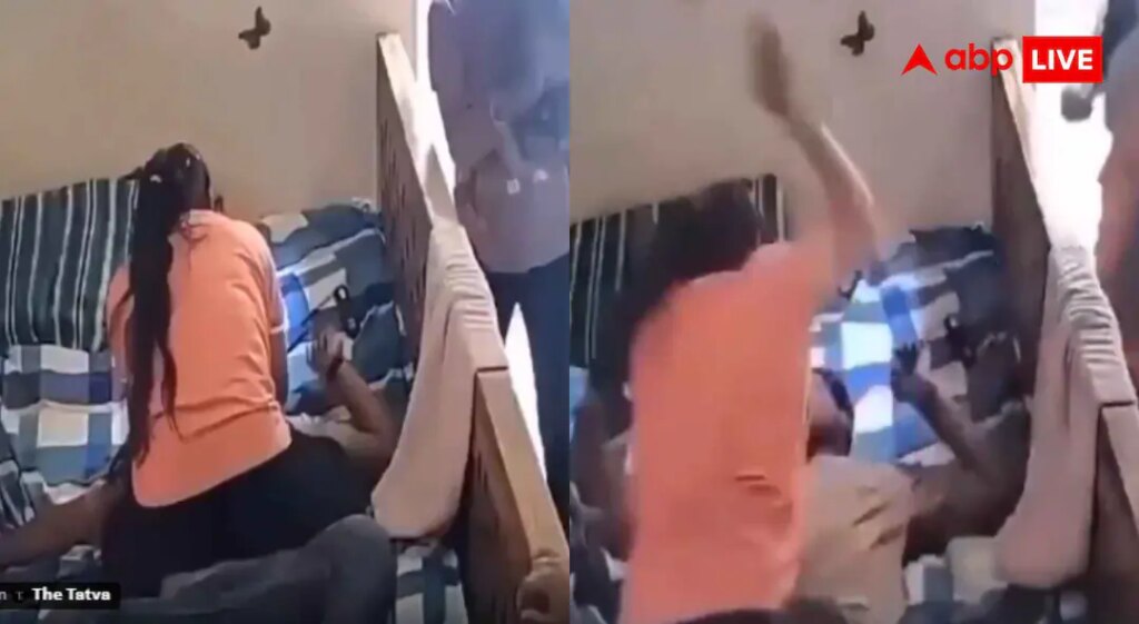 Viral Video : पति की छाती पर चढ़ पत्नी ने की ऐसी धुलाई, दहशत में ‘हसबैंड’ समाज, देखें वीडियो